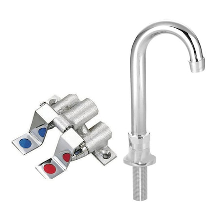 Bk Resources Foot Valve Assembly Deck M, O.C.Dual Pedals, 3.5"Gooseneck Swivel Spout BKFV-DGS-G